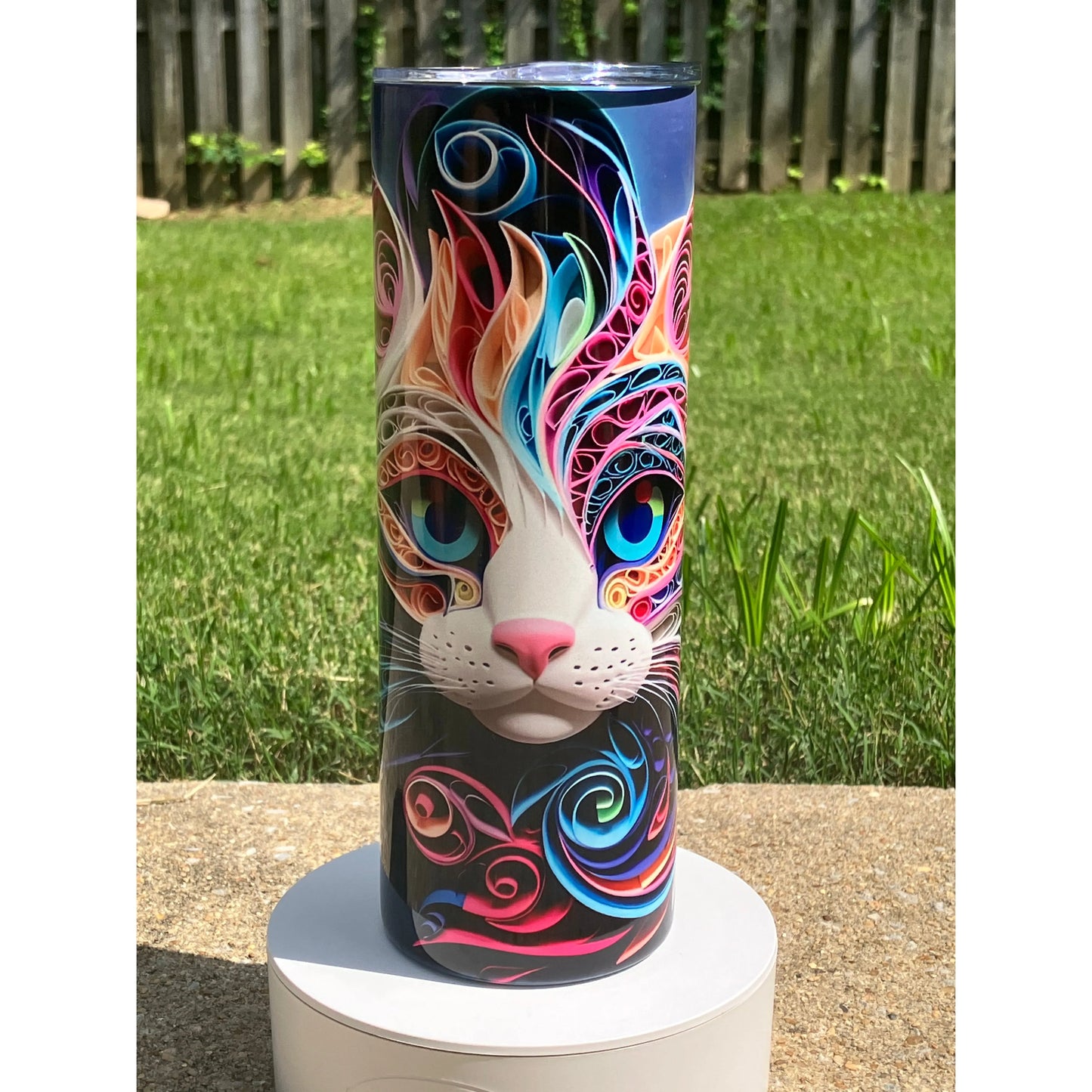 20 oz 3-D Cat Tumbler