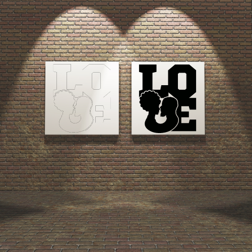 Pre-Drawn LOVE Paint Kit