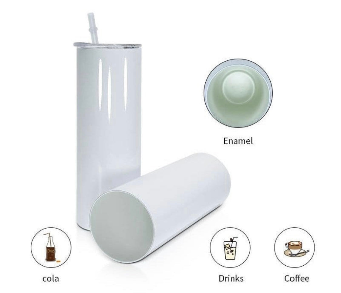20oz Straight Enamel Sublimation Tumbler