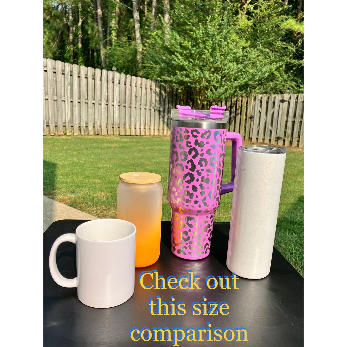 Holographic Leopard Print Tumbler