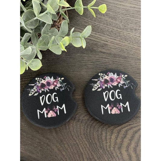 Dog Mom Neoprene Car Coaster Set