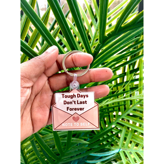 Acrylic Note To Self Mental Health Awareness Keychain