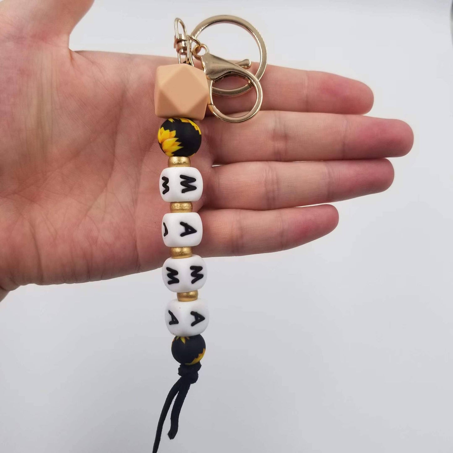 MAMA KEYCHAIN PENDANT w/Sunflower