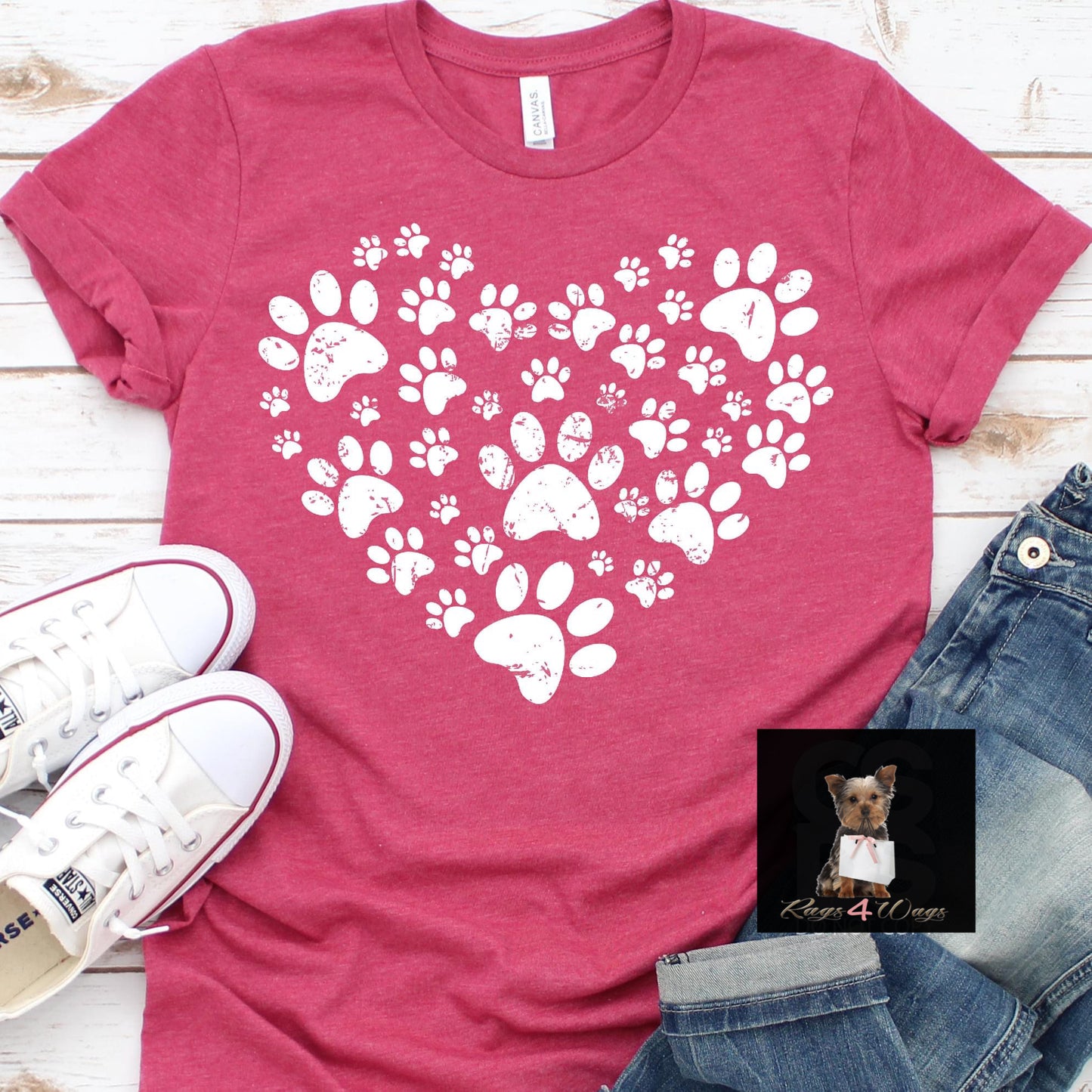 Paw Print Heart