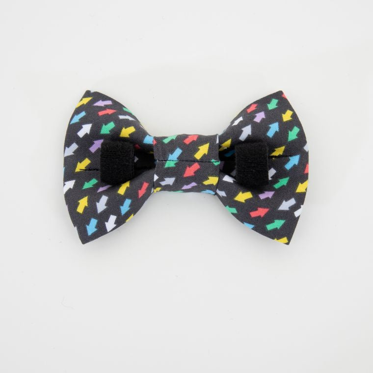 Arrows Dog Bow Tie - Traveler, Adventure, Summer - Over the Collar Design