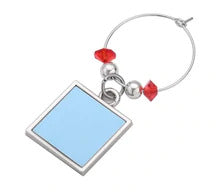 Sublimation Wine Glass Charm