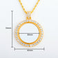 Rotating Round Rhinestone Necklace