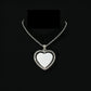 Rotating Heart Rhinestone Necklace