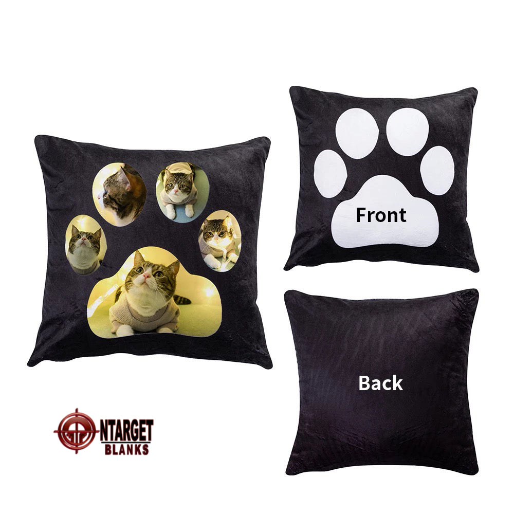 Sublimation Paw Print Pillow