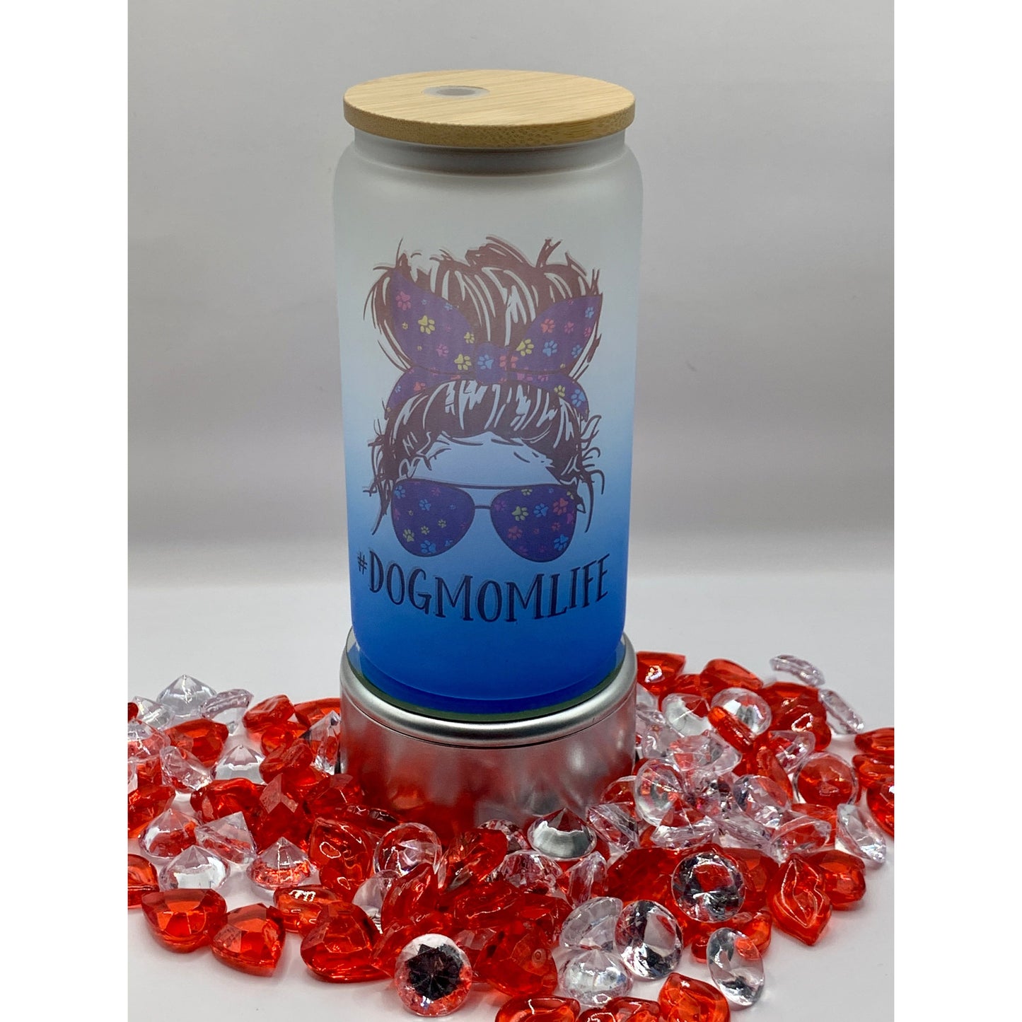 Pet Themed 16 oz Glass Can