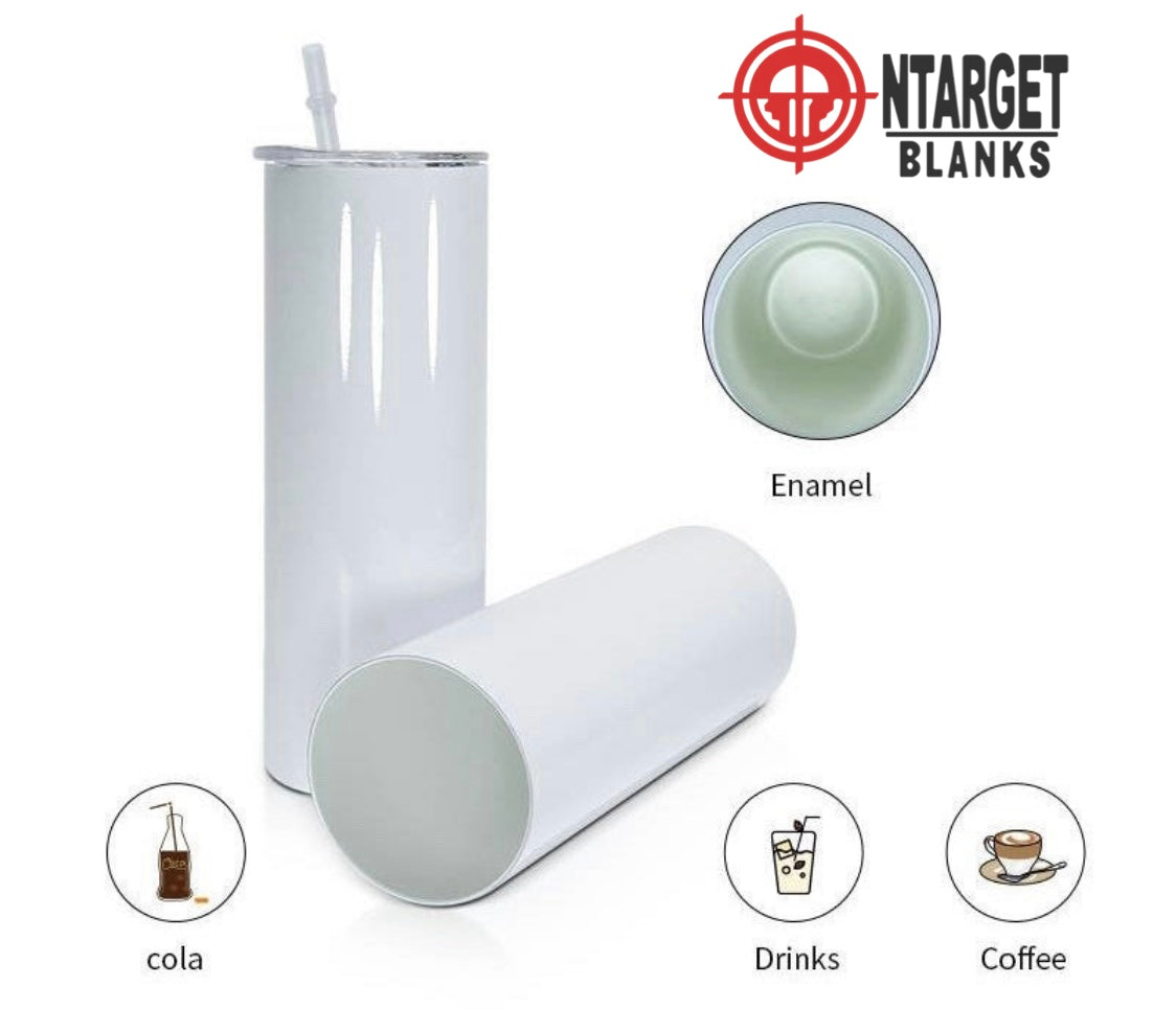 20oz Straight Enamel Sublimation Tumbler