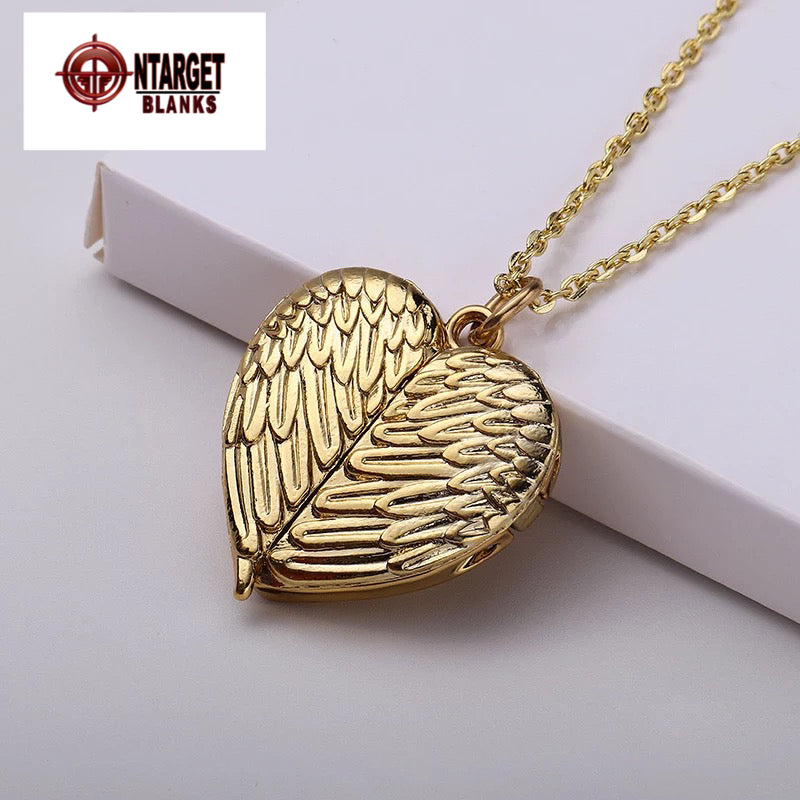 Angel Wings Heart Shaped Necklace