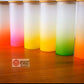 18 oz Gradient Color Sublimation Glass Tumblers