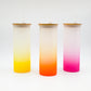 18 oz Gradient Color Sublimation Glass Tumblers