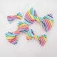 Rainbow Stripes Dog Bow Tie - Birthday, Party, Gotcha Day - Over the Collar Design